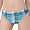 Blue Madras Pattern Print Women's Panties