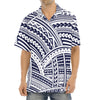 Blue Maori Polynesian Tattoo Print Aloha Shirt