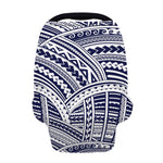 Blue Maori Polynesian Tattoo Print Baby Seat Cover