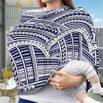 Blue Maori Polynesian Tattoo Print Baby Seat Cover