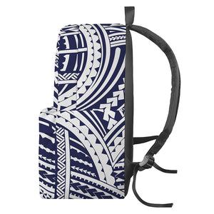 Blue Maori Polynesian Tattoo Print Backpack