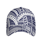 Blue Maori Polynesian Tattoo Print Baseball Cap