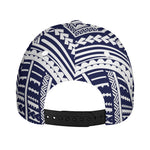 Blue Maori Polynesian Tattoo Print Baseball Cap