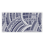 Blue Maori Polynesian Tattoo Print Beach Towel