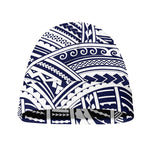 Blue Maori Polynesian Tattoo Print Beanie