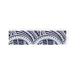 Blue Maori Polynesian Tattoo Print Bed Runner