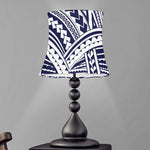 Blue Maori Polynesian Tattoo Print Bell Lamp Shade