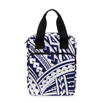 Blue Maori Polynesian Tattoo Print Bible Tote Bag