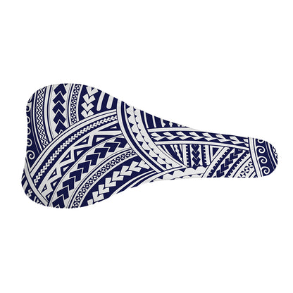 Blue Maori Polynesian Tattoo Print Bicycle Seat Cover