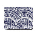 Blue Maori Polynesian Tattoo Print Bifold Wallet
