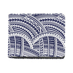 Blue Maori Polynesian Tattoo Print Bifold Wallet