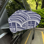 Blue Maori Polynesian Tattoo Print Car Side Mirror Covers