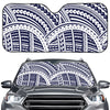 Blue Maori Polynesian Tattoo Print Car Windshield Sun Shade