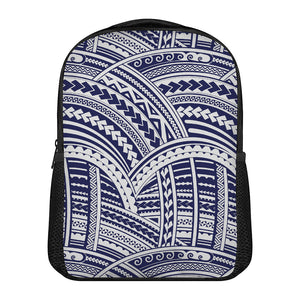 Blue Maori Polynesian Tattoo Print Casual Backpack