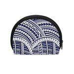 Blue Maori Polynesian Tattoo Print Coin Purse
