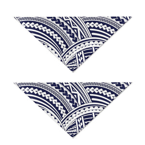 Blue Maori Polynesian Tattoo Print Dog Bandana