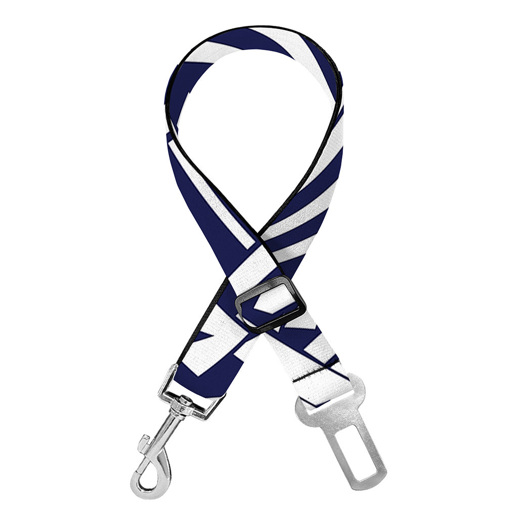 Blue Maori Polynesian Tattoo Print Dog Seat Belt