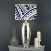 Blue Maori Polynesian Tattoo Print Drum Lamp Shade