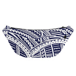Blue Maori Polynesian Tattoo Print Fanny Pack