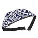 Blue Maori Polynesian Tattoo Print Fanny Pack