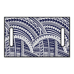 Blue Maori Polynesian Tattoo Print Golf Cart Seat Cover