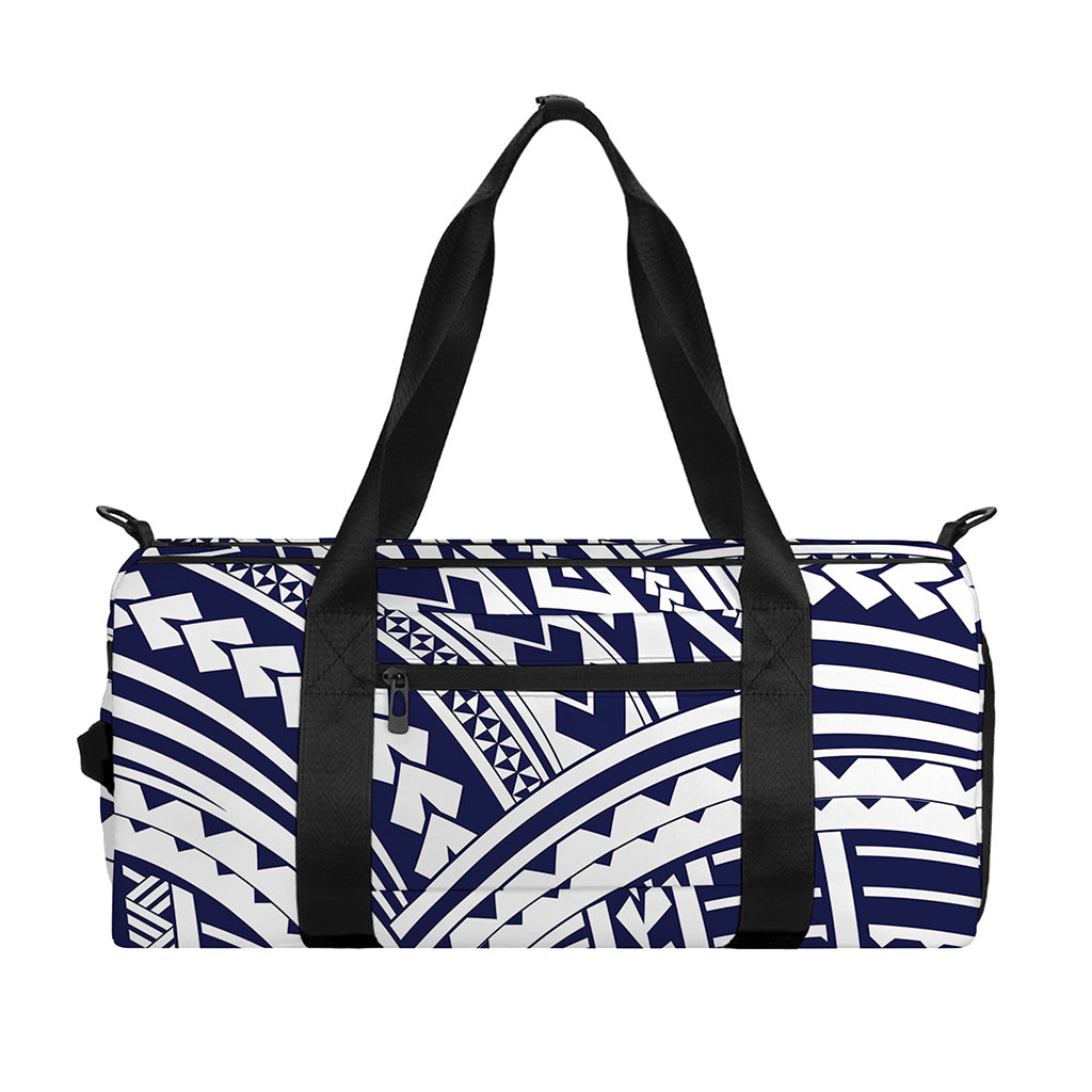 Blue Maori Polynesian Tattoo Print Gym Bag