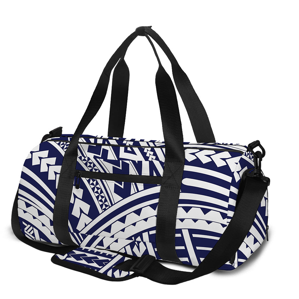 Blue Maori Polynesian Tattoo Print Gym Bag