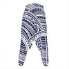 Blue Maori Polynesian Tattoo Print Hammer Pants