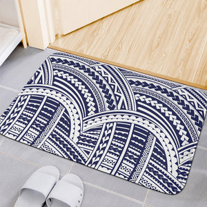 Blue Maori Polynesian Tattoo Print Indoor Door Mat