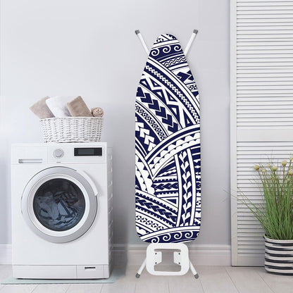 Blue Maori Polynesian Tattoo Print Ironing Board Cover