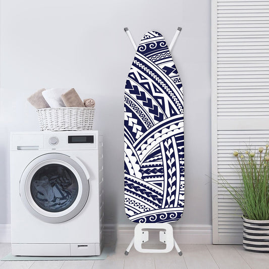 Blue Maori Polynesian Tattoo Print Ironing Board Cover