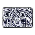 Blue Maori Polynesian Tattoo Print Kitchen Mat