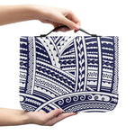 Blue Maori Polynesian Tattoo Print Leather Bible Cover