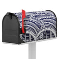 Blue Maori Polynesian Tattoo Print Mailbox Cover