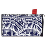 Blue Maori Polynesian Tattoo Print Mailbox Cover