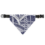 Blue Maori Polynesian Tattoo Print Over The Collar Dog Bandana