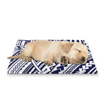 Blue Maori Polynesian Tattoo Print Pet Cooling Mat Cover