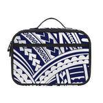 Blue Maori Polynesian Tattoo Print Portable Lunch Bag