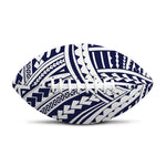 Blue Maori Polynesian Tattoo Print Rugby Ball