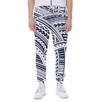 Blue Maori Polynesian Tattoo Print Scuba Joggers