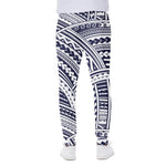 Blue Maori Polynesian Tattoo Print Scuba Joggers
