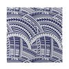 Blue Maori Polynesian Tattoo Print Silk Bandana