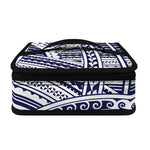 Blue Maori Polynesian Tattoo Print Small Lunch Bag