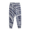 Blue Maori Polynesian Tattoo Print Sweatpants