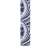 Blue Maori Polynesian Tattoo Print Table Runner