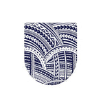 Blue Maori Polynesian Tattoo Print Toilet Lid Cover