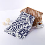 Blue Maori Polynesian Tattoo Print Towel