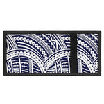 Blue Maori Polynesian Tattoo Print Trifold Wallet