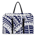 Blue Maori Polynesian Tattoo Print Utility Tote Bag