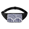 Blue Maori Polynesian Tattoo Print Waist Bag